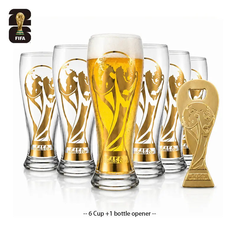 Gold Stamped Classic Beer Glass