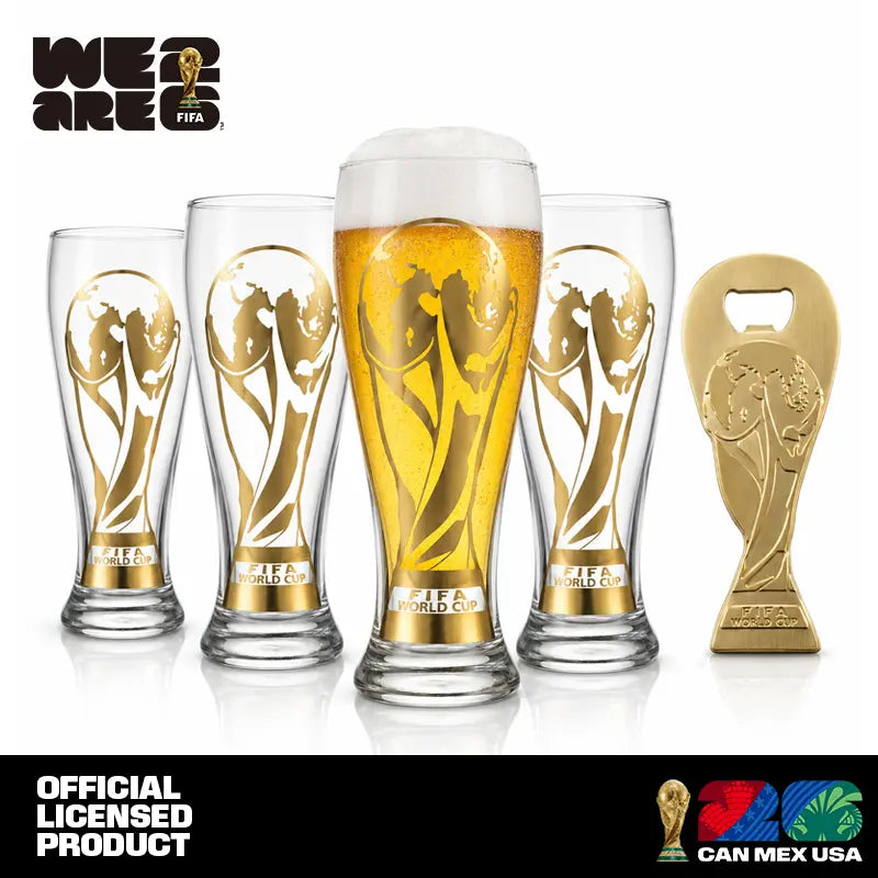 Gold Stamped Classic Beer Glass