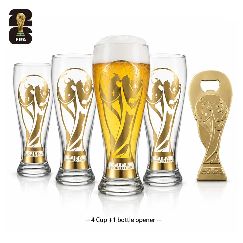 Gold Stamped Classic Beer Glass