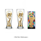 Gold Stamped Classic Beer Glass