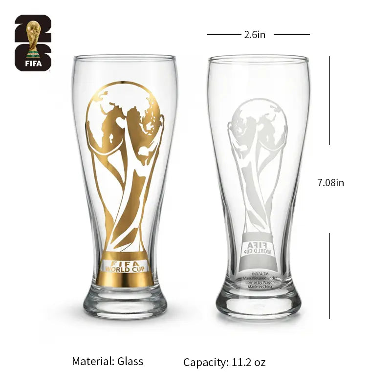 Gold Stamped Classic Beer Glass