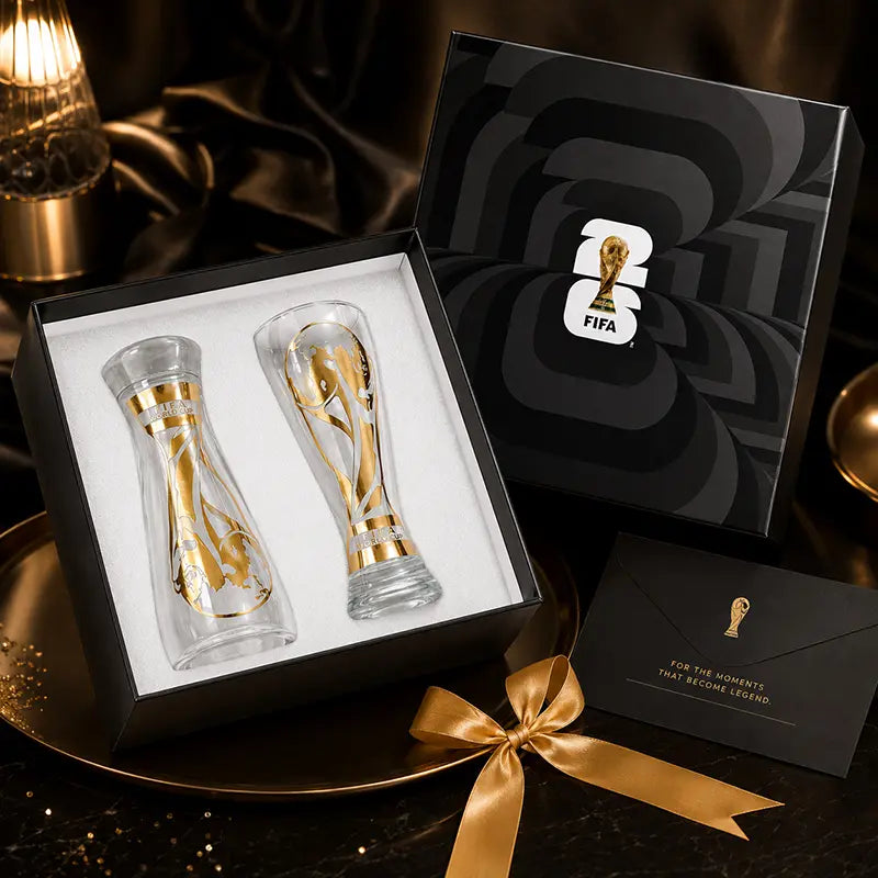 Gold Stamped Classic Beer Glass
