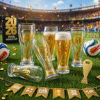 Gold Stamped Classic Beer Glass